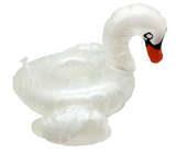 Inflatable Patterned White Swan Floating Drink Holder