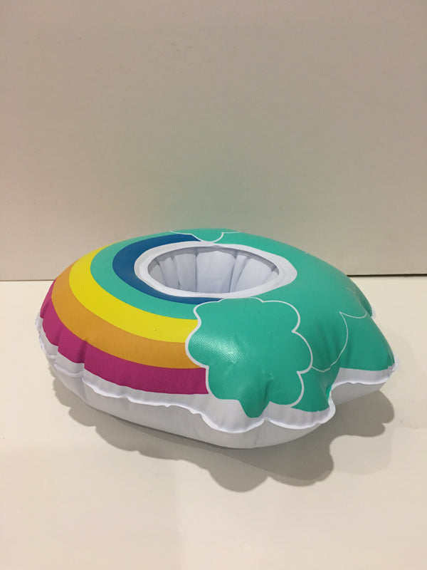 Rainbow Cloud Inflatable Floating Drink Holder