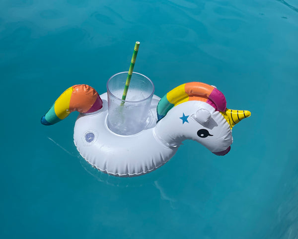 Colorful Unicorn Inflatable Drink Floating Holder