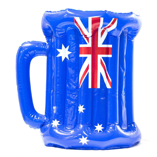 Australian Flag Beer Stein Inflatable Drink Cooler Ice Bucket