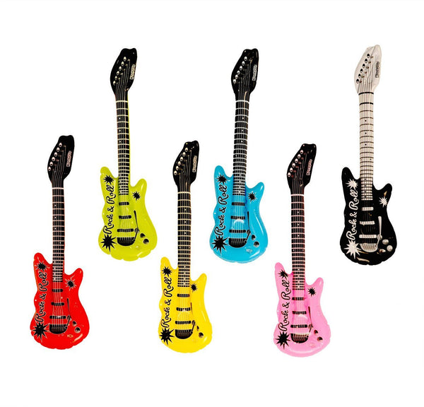 Rock Star Rock N Roll Inflatable Electric Guitar – Small - 6 pack