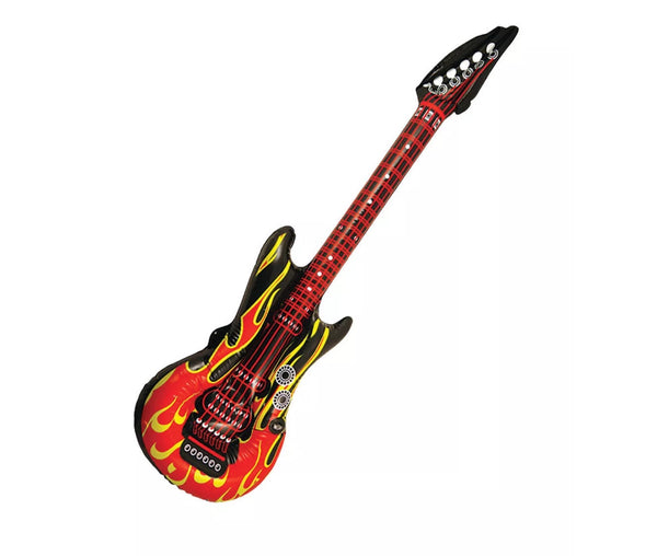 Large Flame Inflatable Electric Guitar