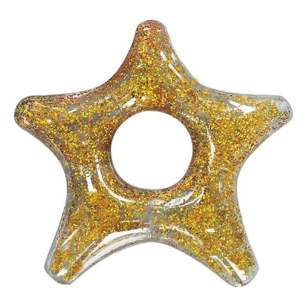 Inflatable Glitter Star Swim Ring