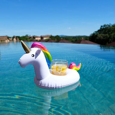 Gold Unicorn Inflatable Drink Floating Holder