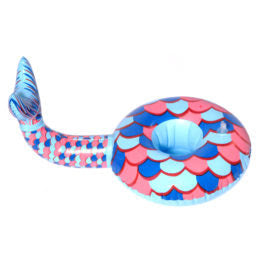 Mermaid Tail Inflatable Drink Floating Holder - Blue
