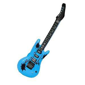 Rock Star Rock N Roll Inflatable Electric Guitar – Small - Light Blue