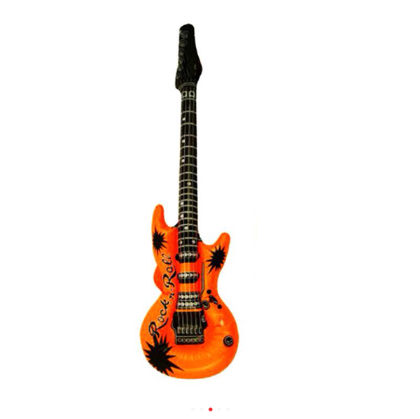 Rock Star Rock N Roll Inflatable Electric Guitar – Small - Orange