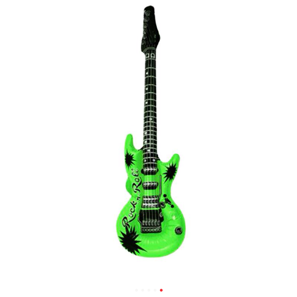 Rock Star Rock N Roll Inflatable Electric Guitar – Small - Green