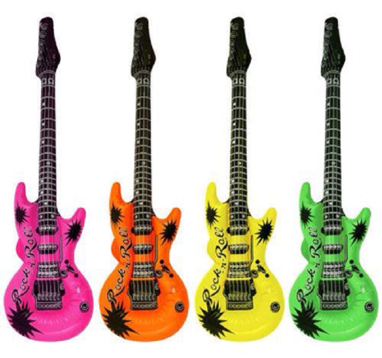 Rock Star Rock N Roll Inflatable Electric Guitar – Small - 12 pack