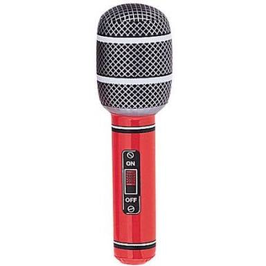 Rockstar Rock N Roll Inflatable Microphone - Red