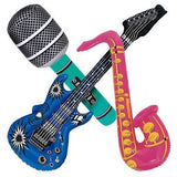 Rock Star Rock N Roll Inflatable Electric Guitar – Small - Blue