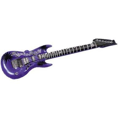 Rock Star Rock N Roll Inflatable Electric Guitar – Large - Purple