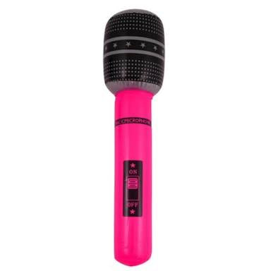 Rockstar Rock N Roll Inflatable Microphone - Pink