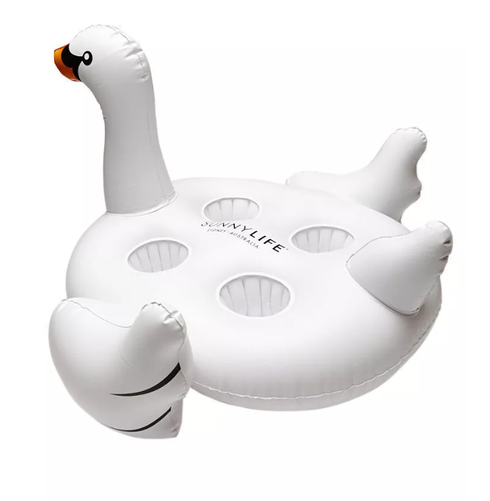 Sunny Life Inflatable Swan 4 Drink Holder