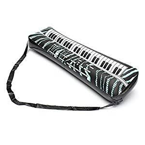 Rock Star Rock N Roll Inflatable Piano Keyboard - BLACK