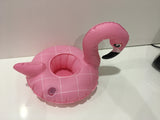 Striped Pink Flamingo Inflatable Drink Floating Holder
