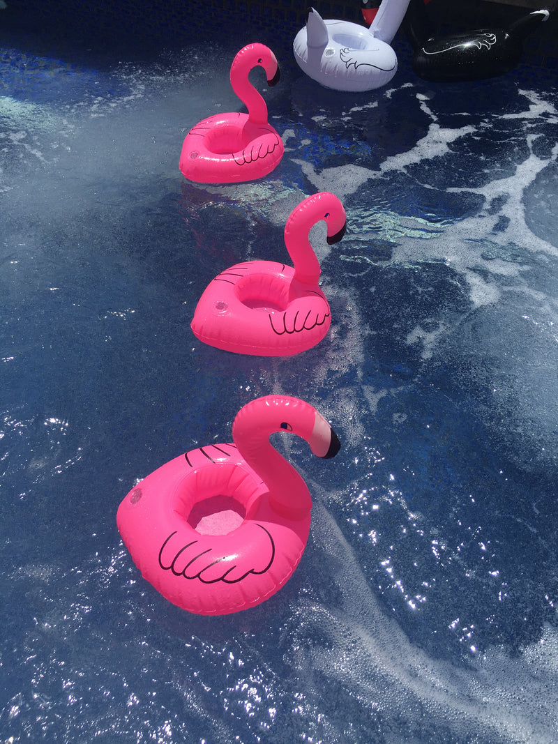 Pink Flamingo Inflatable Drink Floating Holder