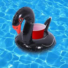 Black Swan Inflatable Drink Floating Holder