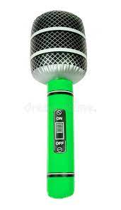 Rockstar Rock N Roll Inflatable Microphone - Green