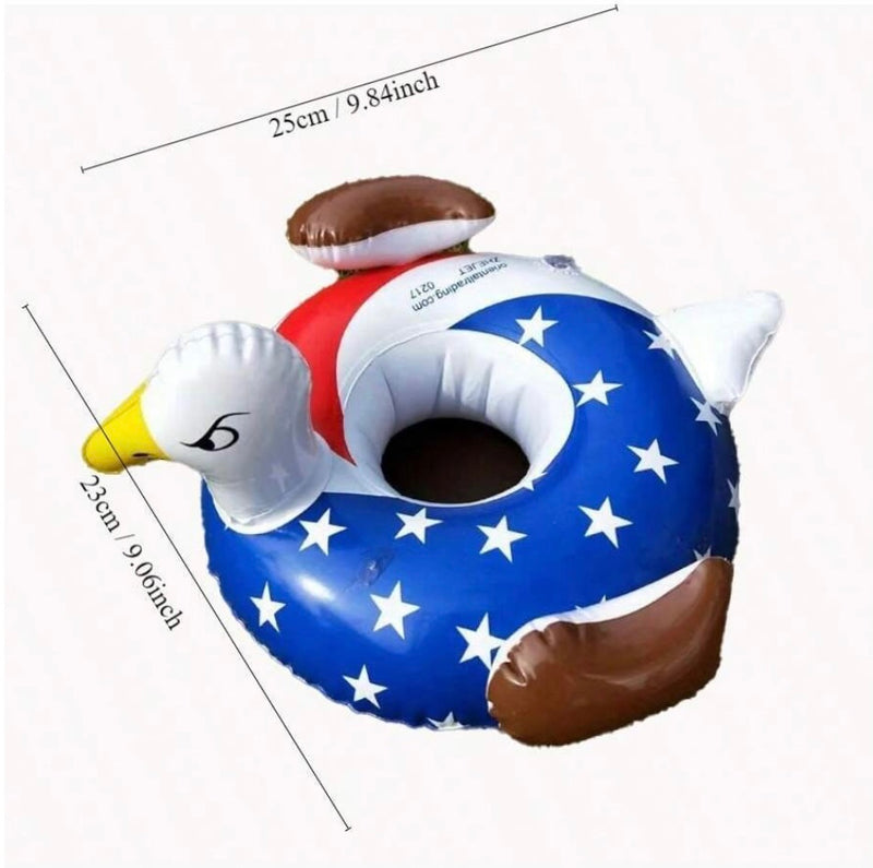 Inflatable USA Bald Eagle Drink Holder Float