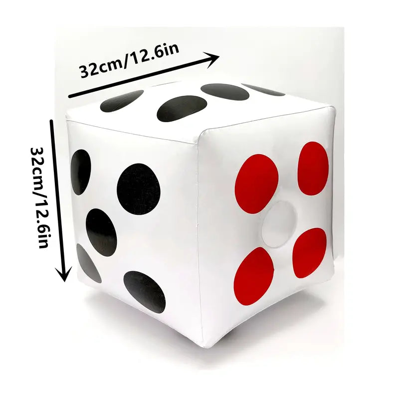 Large Inflatable Jumbo White Dice 33cm