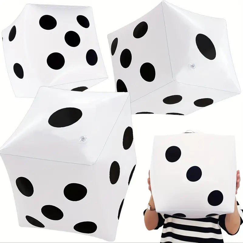 Large Inflatable White Dice 30cm