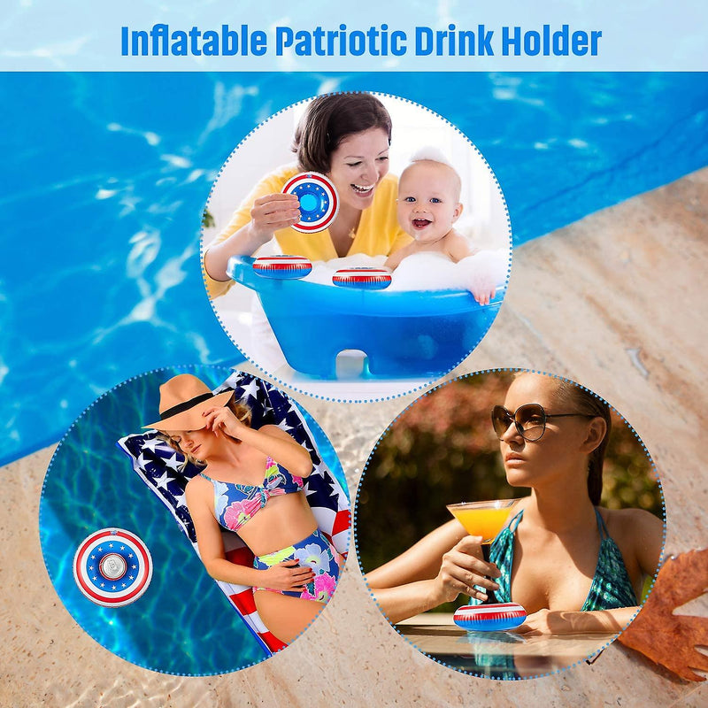 Inflatable USA Patriotic Drink Holder Float