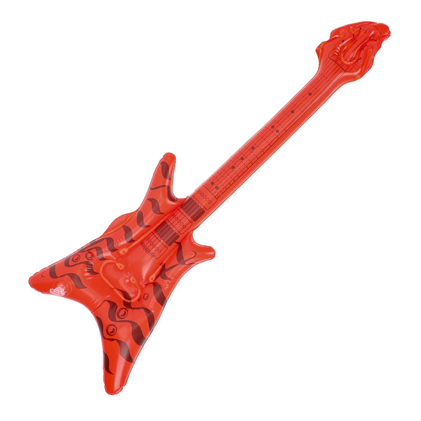 Rock Star Rock N Roll Inflatable Electric Guitar – Large - Red