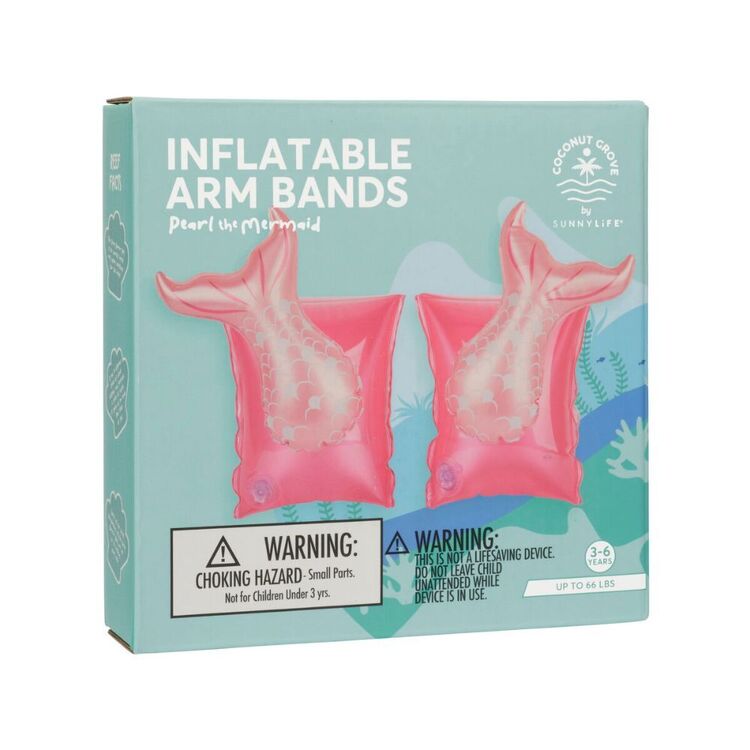 Inflatable Pink Pearl Mermaid Armband Floaties