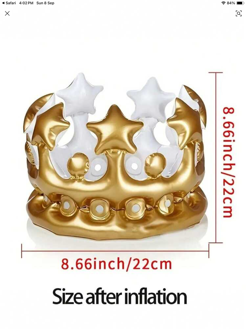 Inflatable Gold Crown