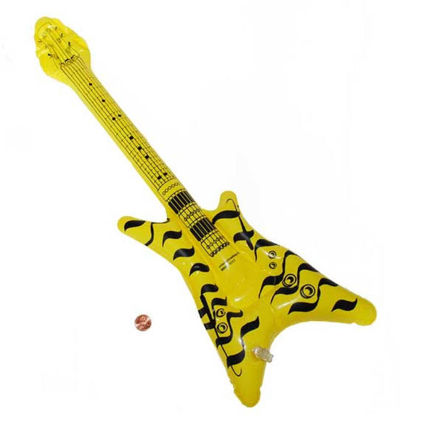 Rock Star Rock N Roll Inflatable Electric Guitar – Large - Orange