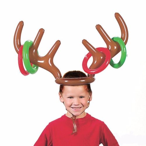 Inflatable Christmas Reindeer Antlers Throwing Game