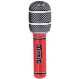 Rockstar Rock N Roll Inflatable Microphone - Red