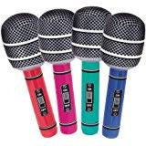 Rockstar Rock N Roll Inflatable Microphone - Blue