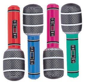 Rockstar Rock N Roll Inflatable Microphone - Green